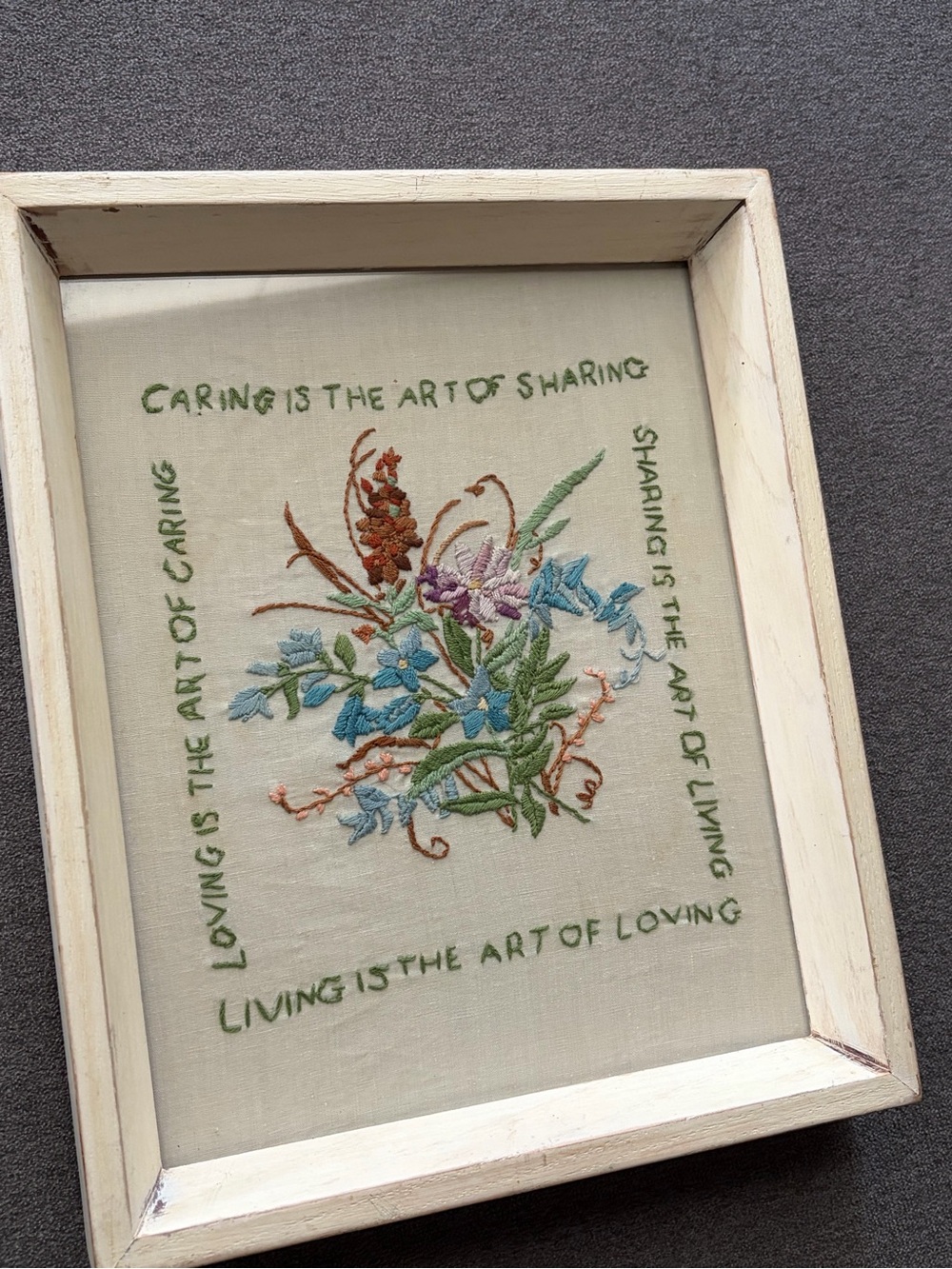 Stunning Framed Botanical Embroidered Art - Picture 2 of 4